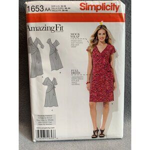 Simplicity Misses Dress Sewing Pattern sz 10-18 1653 - uncut